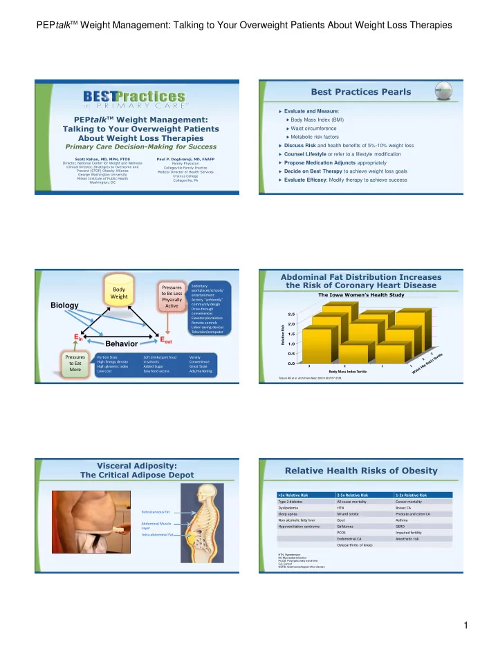pep talk tm weight management talking to your overweight