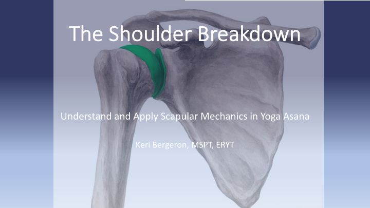 th the shoulder br breakdown