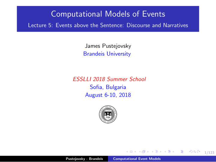 computational models of events