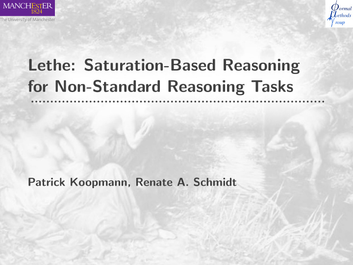 lethe saturation based reasoning for non standard