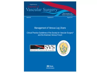 SVS   AVF  Clinical  Practice  Guidelines  Venous  Ulcer  SVS   AVF