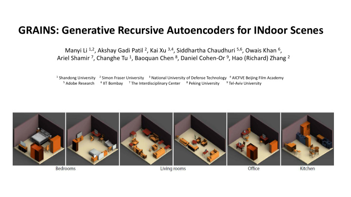 grains generative recursive autoencoders for indoor scenes