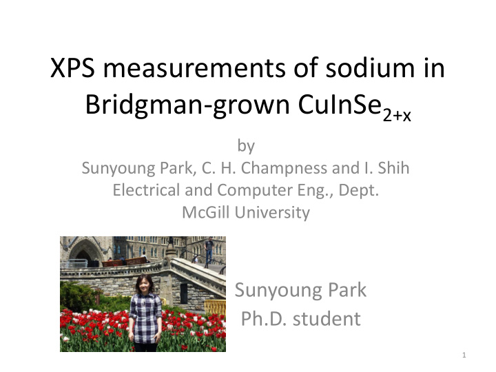 xps measurements of sodium in