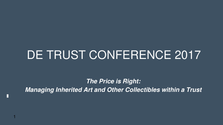 de trust conference 2017