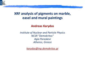 easel and mural paintings  Andreas Karydas  Institute of Nuclear and Particle Physics NCSR