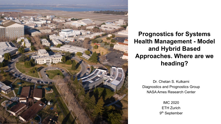 prognostics for systems health management model and