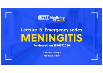 Case-based discussion: 1  History  A 20-year-old medical student presents to the  Emergency