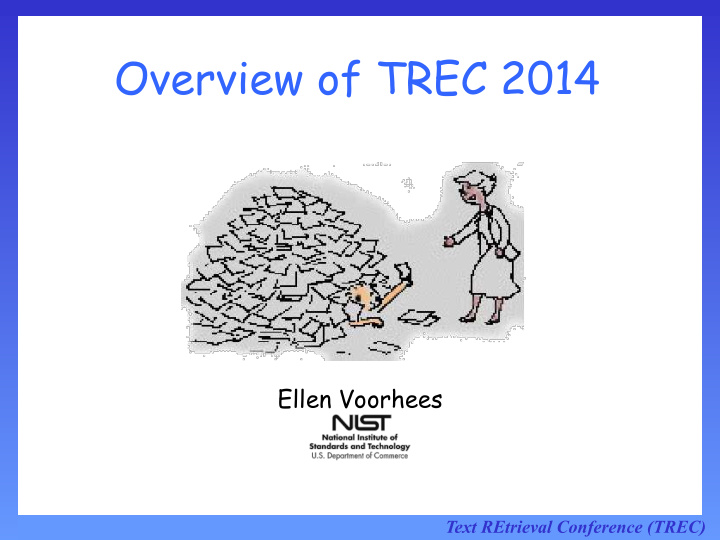 overview of trec 2014