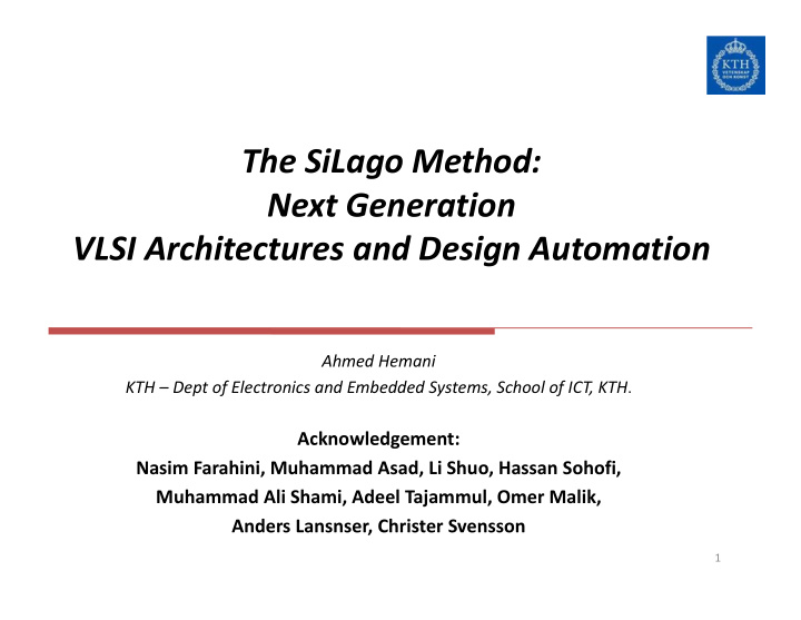 the silago method next generation vlsi architectures and