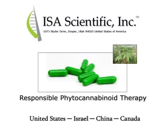 Responsible Phytocannabinoid Therapy United States  Israel  China  Canada  Table of