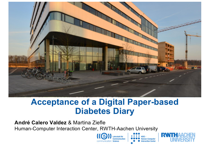 acceptance of a digital paper based diabetes diary