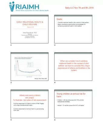 Goals:  EARLY RELATIONAL HEALTH &amp;  Consider relational health in the context of child