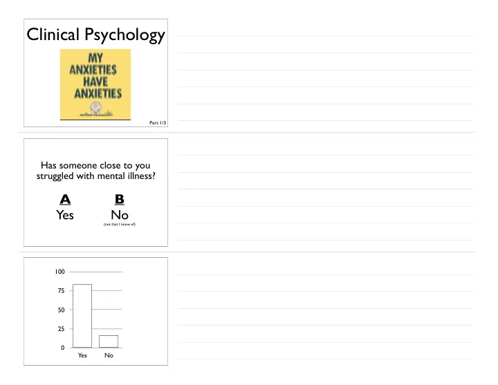 clinical psychology