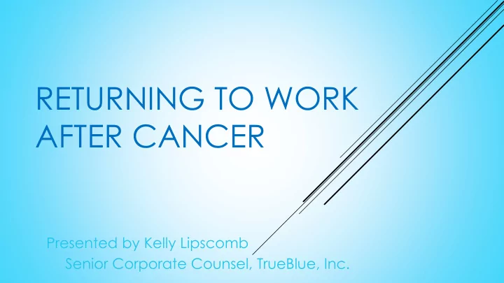 after cancer