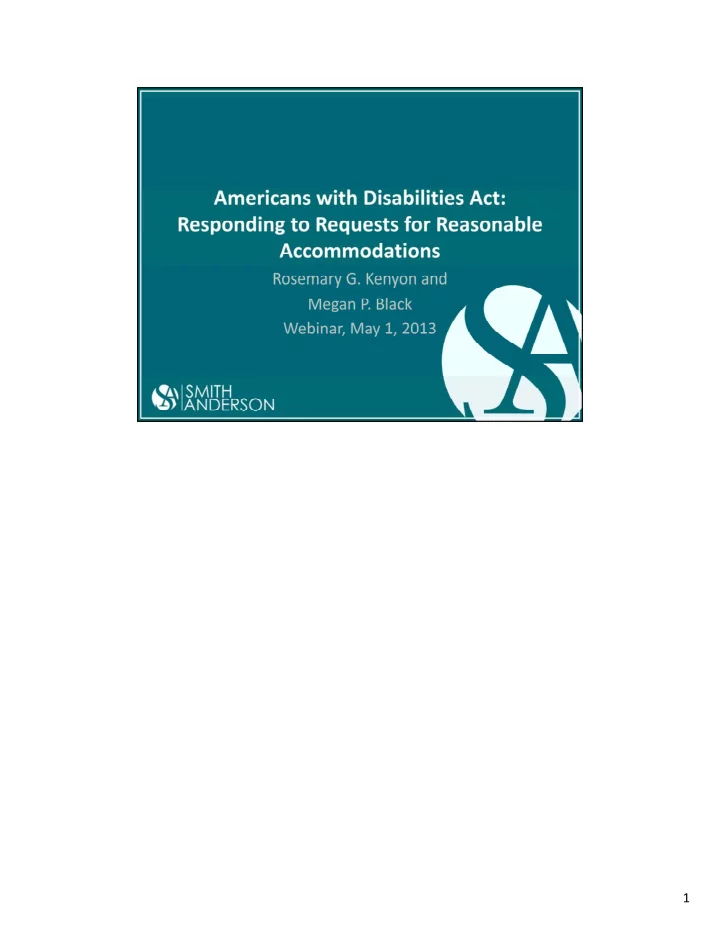 1 2 key employer obligations under the ada do not