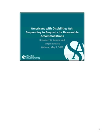 1  2 Key Employer Obligations under the ADA Do not discriminate   Provide reasonable