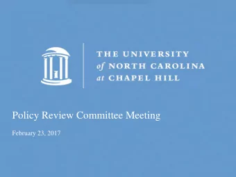 Policy Review Committee Meeting  February 23, 2017  Temporary and Permanent  Platforms for Policy