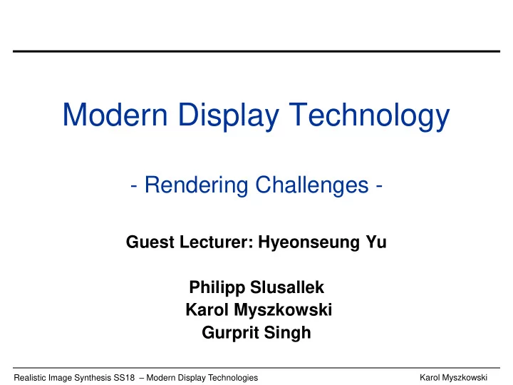 modern display technology
