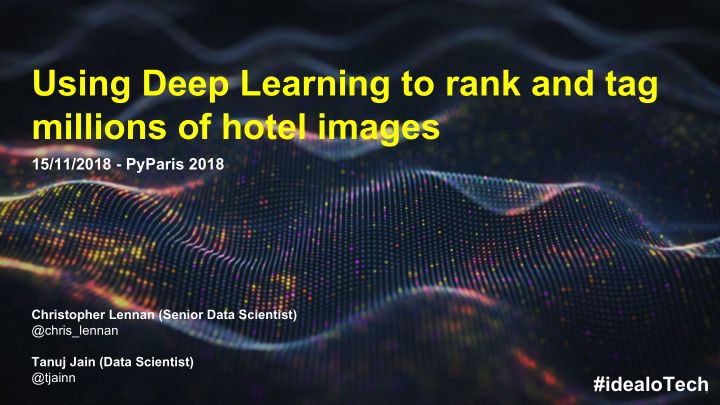 using deep learning to rank and tag