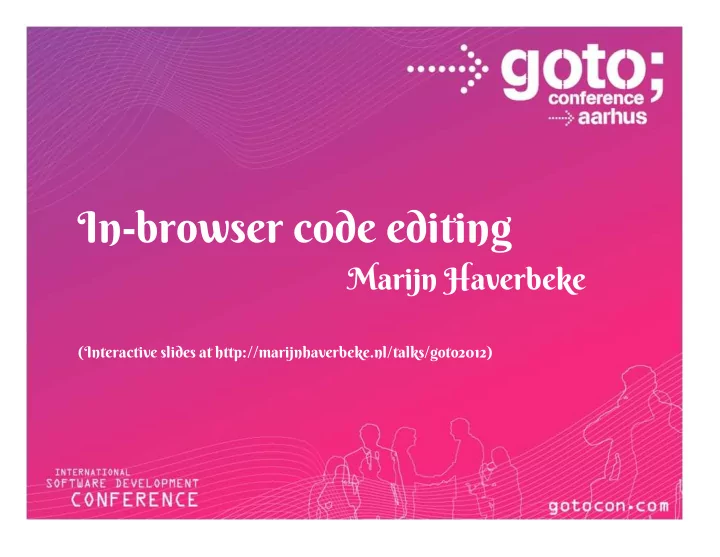 in browser code editing