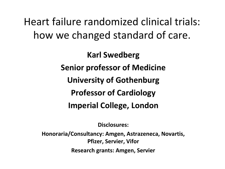 heart failure randomized clinical trials how we changed