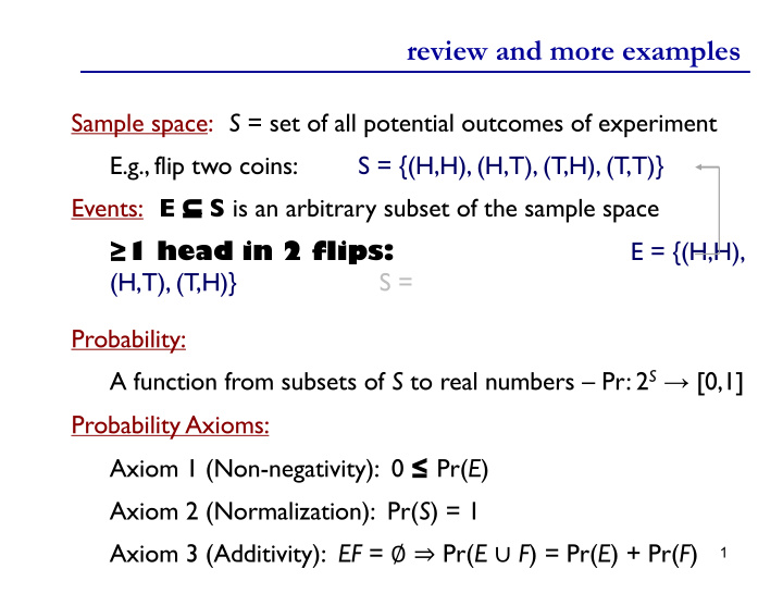 review and more examples