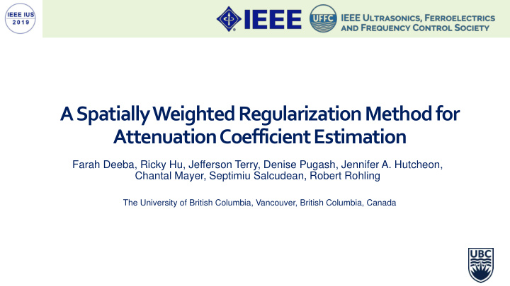 attenuation coefficient estimation