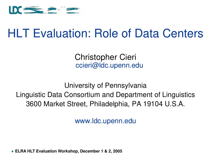 hlt evaluation role of data centers