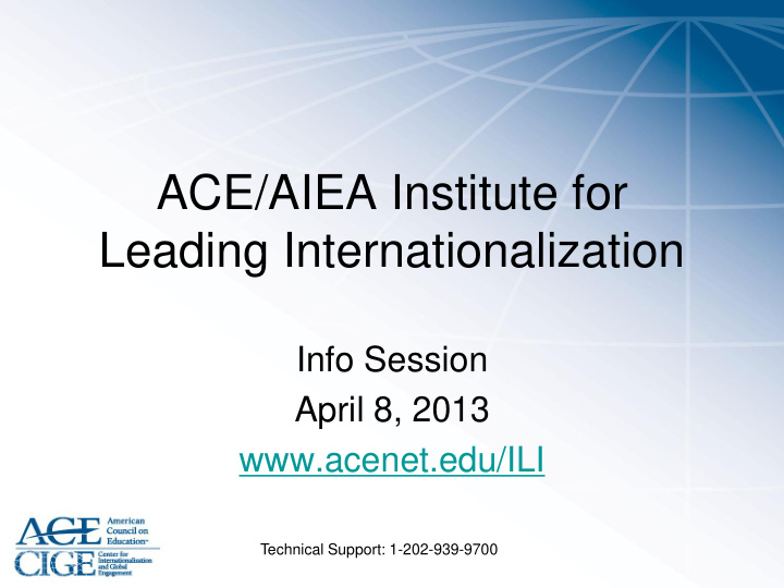 ace aiea institute for leading internationalization