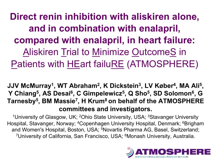 direct renin inhibition with aliskiren alone and in