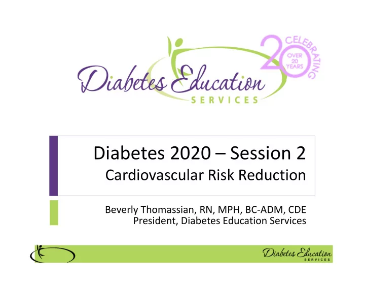 diabetes 2020 session 2