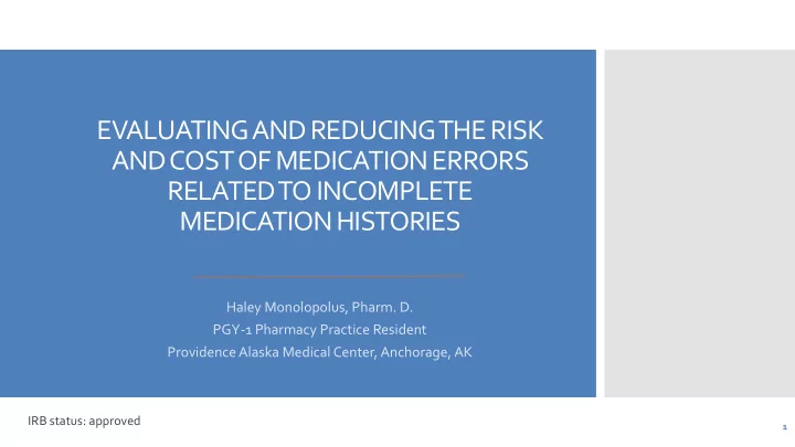 evaluating and reducing the risk