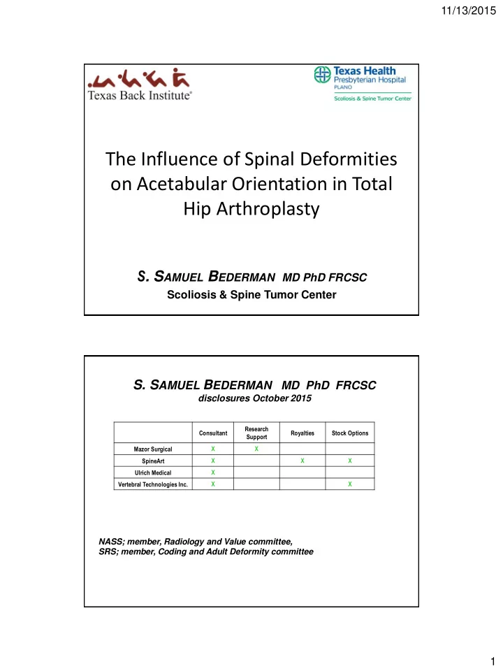 on acetabular orientation in total