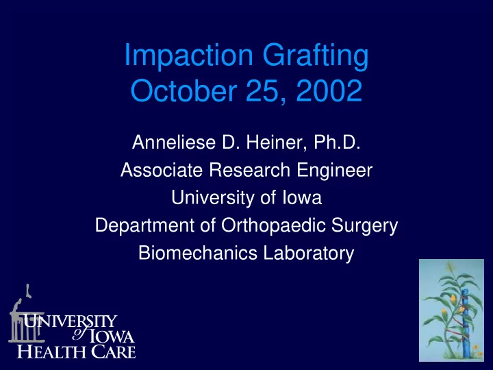 impaction grafting october 25 2002