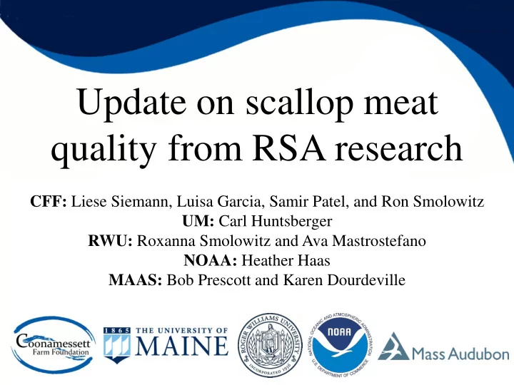 update on scallop meat
