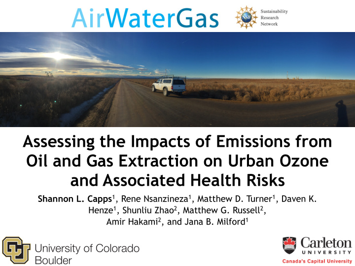 assessing the impacts of emissions from oil and gas