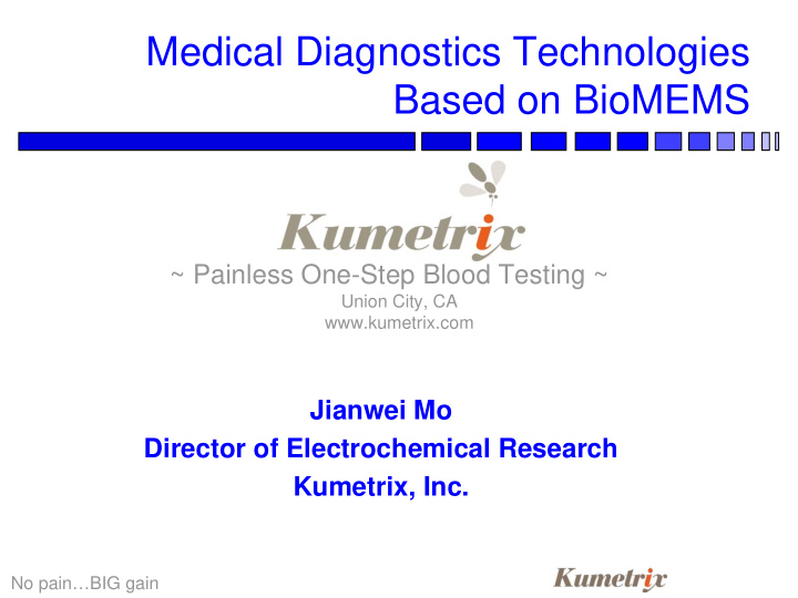 medical diagnostics technologies based on biomems
