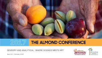 SENSORY AND ANALYTICAL:  WHERE SCIENCE MEETS ART  Room 314  |  December 6 2017  CEUs  New