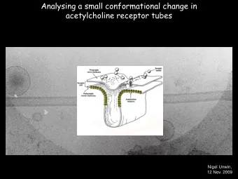 Analysing a small conformational change in  acetylcholine receptor tubes  Nigel Unwin,  12 Nov.