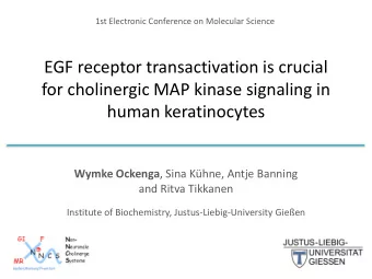 EGF receptor transactivation is crucial  for cholinergic MAP kinase signaling in  human