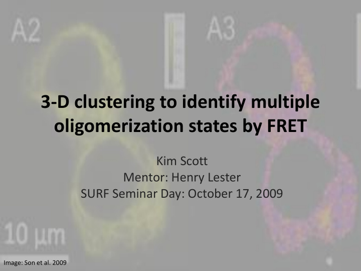 oligomerization states by fret
