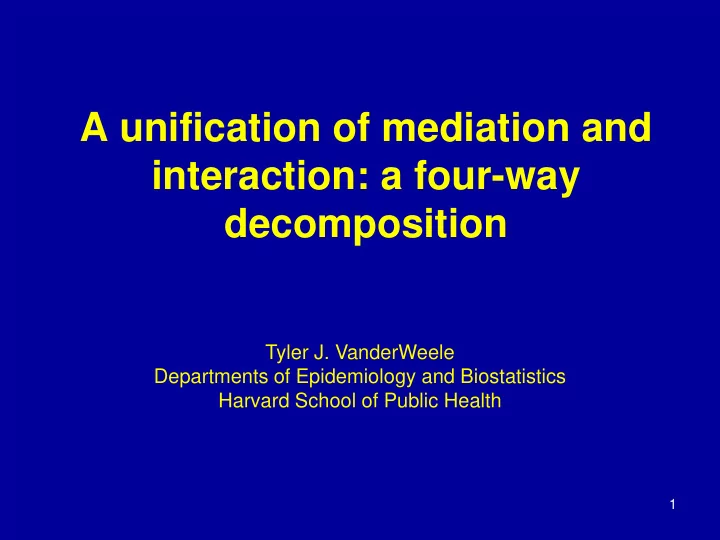 a unification of mediation and