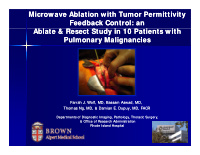 microwave ablation with tumor permittivity microwave