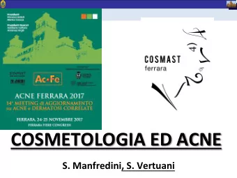 S. Manfredini, S. Vertuani CIRCUMSTANTIAL PATHOLOGICAL  (related to  (related to  environmental or