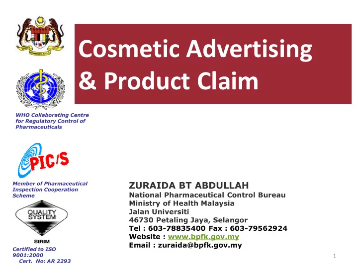 cosmetic advertising product claim