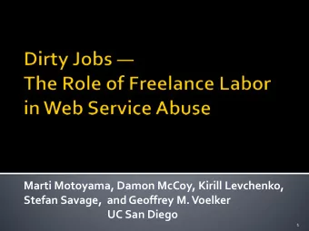 UC San Diego  1  Many Web services today are free/open access  Supported by advertising
