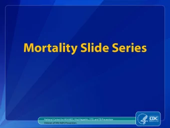 Mortality Slide Series  National Center for HIV/AIDS, Viral Hepatitis, STD, and TB Prevention