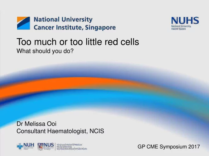too much or too little red cells