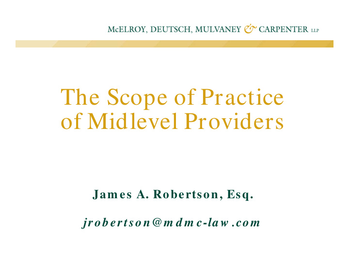 the scope of practice of midlevel providers