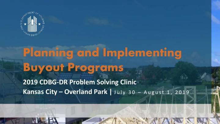 planning and implementing buyout programs